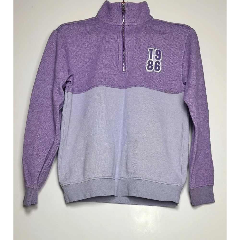 Original Use Sweatshirt Mens Small Light Purple‎ Fleece lined Ribbed Quarter Zip